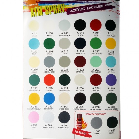 Bảng giá sơn xịt ATM