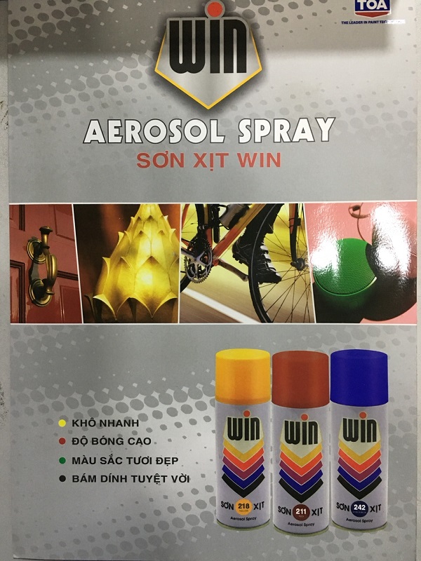 Bảng màu Sơn xịt WIN